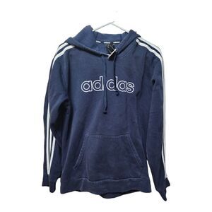 1613 - Men's Navy Adidas hoodie size M